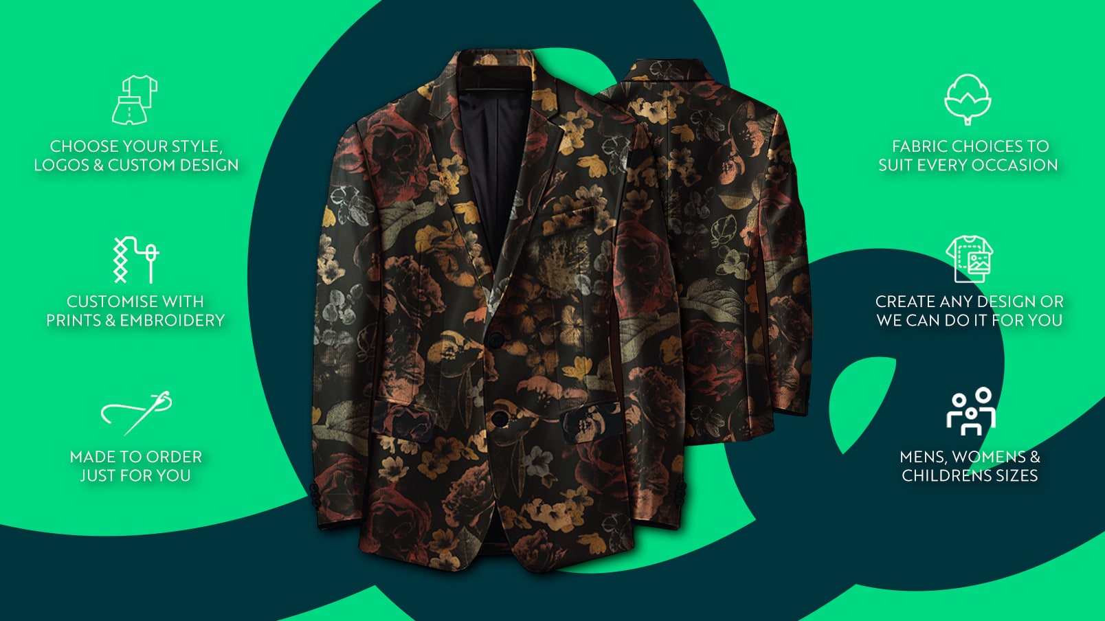 CLIFTON Marlow Custom All-Over-Print Blazer